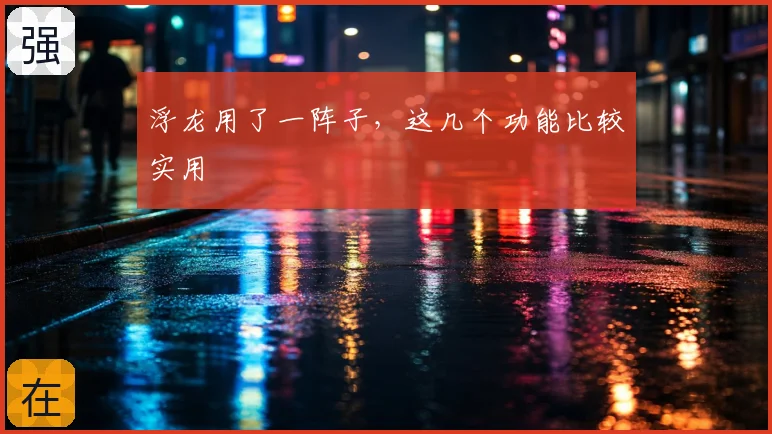 浮龙用了一阵子，这几个功能比较实用